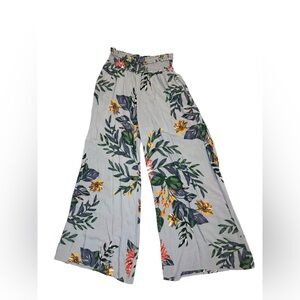 Patrons of Peace Floral Wide Leg Smocked Waist Pants Women’s Large Boho